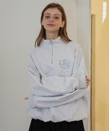 L.R.C Half zip-up sweatshirt White Merange