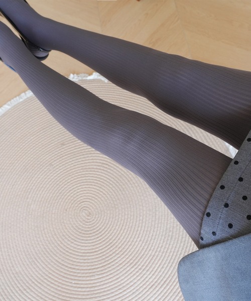 WEGO（ウィゴー）の「WEGO/トレンド見え！リブカラータイツ（タイツ/ストッキング・レディース・ブラック/ワイン/ライトグレー/ダークグレー・FREE）」の15枚目の写真