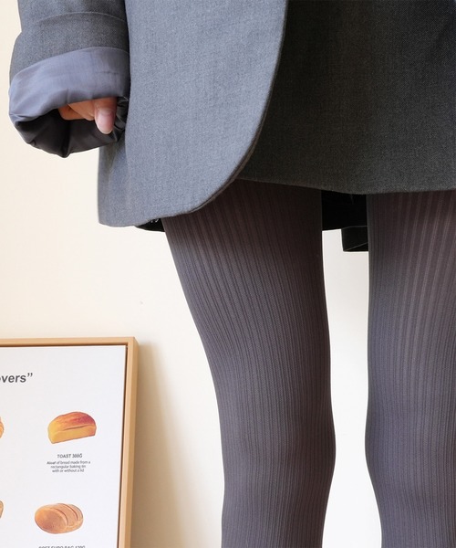WEGO（ウィゴー）の「WEGO/トレンド見え！リブカラータイツ（タイツ/ストッキング・レディース・ブラック/ワイン/ライトグレー/ダークグレー・FREE）」の18枚目の写真