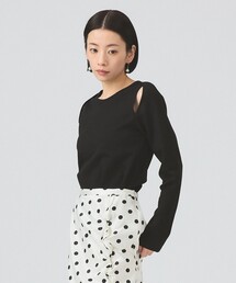 Ray BEAMS | ショルダー オープン ロングスリーブ Tシャツ(Tシャツ/カットソー)