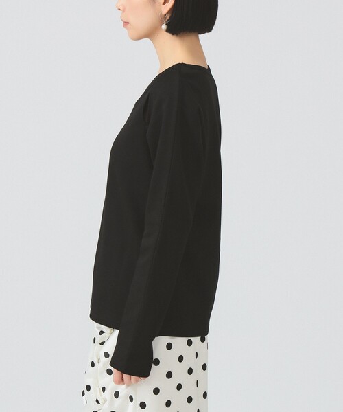 Ray BEAMS（レイビームス）の「ショルダー オープン ロングスリーブ Tシャツ（Tシャツ/カットソー・レディース・オフホワイト/ブラック・ONE SIZE）」の12枚目の写真