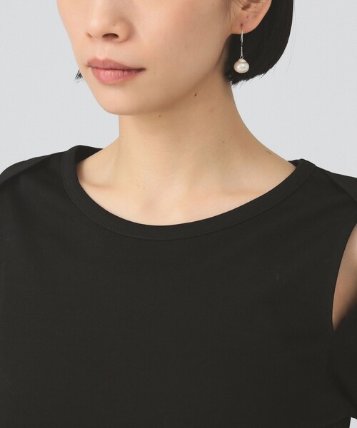 Ray BEAMS（レイビームス）の「ショルダー オープン ロングスリーブ Tシャツ（Tシャツ/カットソー・レディース・オフホワイト/ブラック・ONE SIZE）」の10枚目の写真