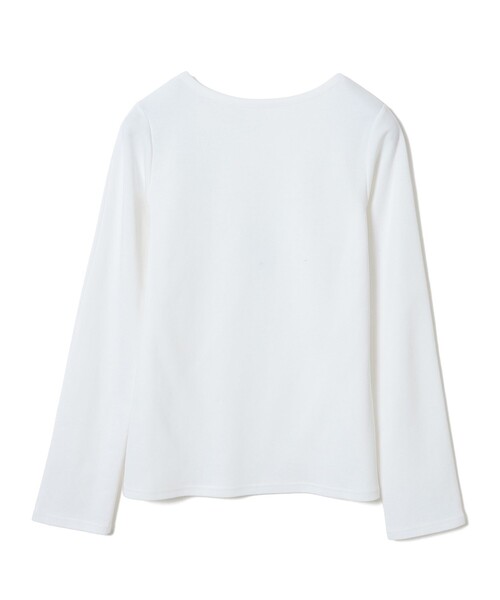 Ray BEAMS（レイビームス）の「ショルダー オープン ロングスリーブ Tシャツ（Tシャツ/カットソー・レディース・オフホワイト/ブラック・ONE SIZE）」の3枚目の写真