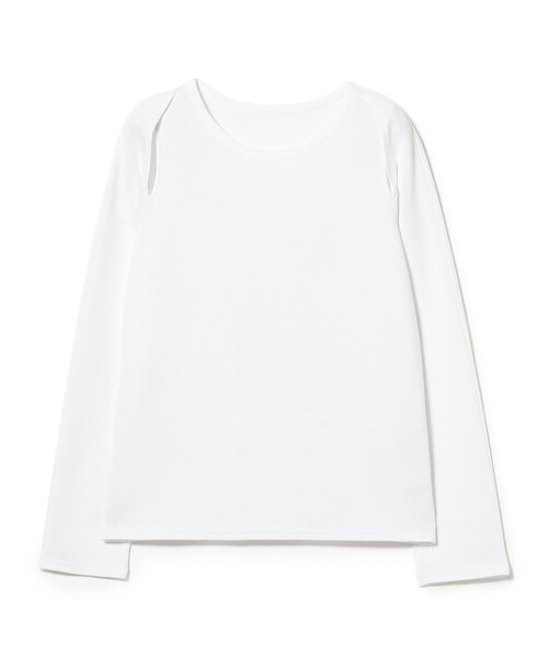 Ray BEAMS（レイビームス）の「ショルダー オープン ロングスリーブ Tシャツ（Tシャツ/カットソー・レディース・オフホワイト/ブラック・ONE SIZE）」の22枚目の写真