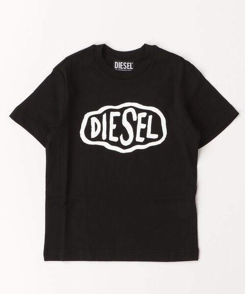 DIESEL ディーゼルDロゴ トソー ブラック M セール】DIESEL（ディーゼル）Kids & Junior ブランドロゴ半袖Tシャツ