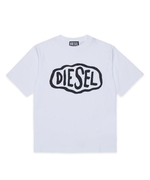 DIESEL KIDS(ディーゼルキッズ)の「DIESEL(ディーゼル)Kids & Junior ブランドロゴ半袖Tシャツカットソー(Tシャツ/カットソー・キッズ・ブラック/レッド/ホワイト/ネイビー/イエロー・16Y/14Y/12Y/10Y/8Y/6Y/4Y)」の1枚目の写真