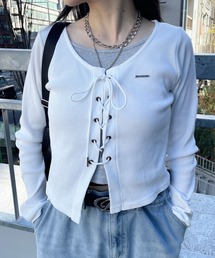 repipi armario | レースアップTee(Tシャツ/カットソー)