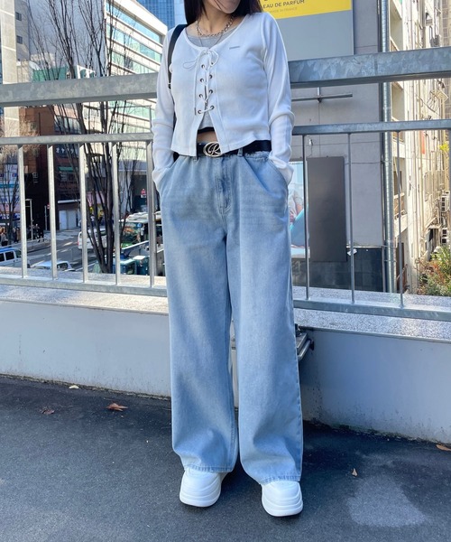 repipi armario(レピピ アルマリオ)の「レースアップTee(Tシャツ/カットソー・キッズ・オフホワイト/グレー/ブラック・SMALL/MEDIUM/LARGE)」の7枚目の写真