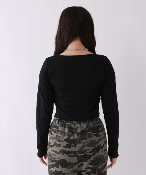 repipi armario(レピピ アルマリオ)の「レースアップTee(Tシャツ/カットソー・キッズ・オフホワイト/グレー/ブラック・SMALL/MEDIUM/LARGE)」の16枚目の写真