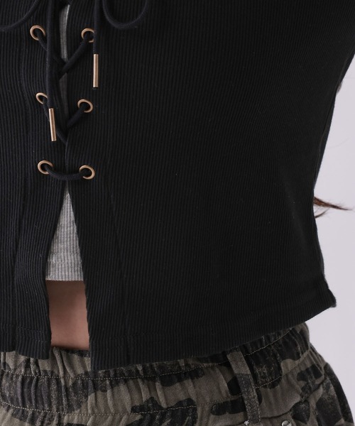 repipi armario(レピピ アルマリオ)の「レースアップTee(Tシャツ/カットソー・キッズ・オフホワイト/グレー/ブラック・SMALL/MEDIUM/LARGE)」の20枚目の写真