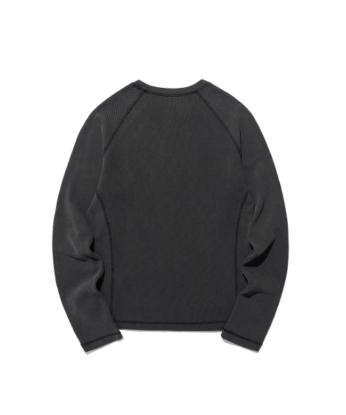 NICE GHOST CLUB(ナイスゴーストクラブ)の「SKULL RIBBON WAFFLE L/S TEE_CHARCOAL(NG2EFUT557A)(Tシャツ/カットソー・レディース・その他・L/S)」の2枚目の写真