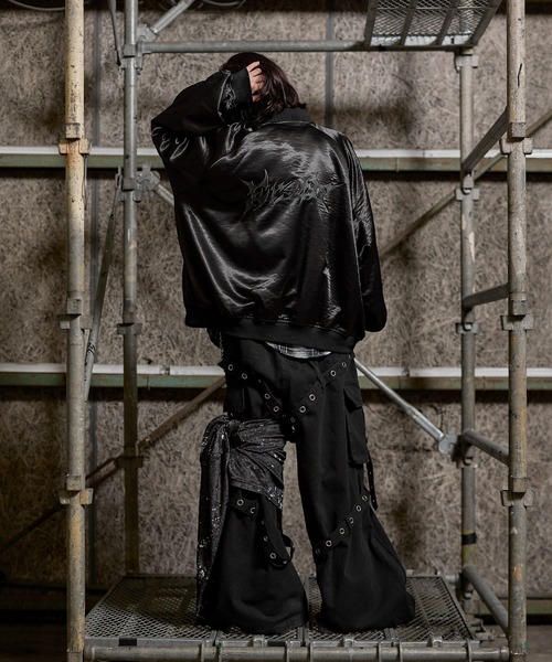 ERAR(エラー)の「【ERAR】トライバルハート刺繍ダブルジップオーバーサイズスカジャン(スカジャン・メンズ・ブラック系1/ブラック・XL/L/M/S)」の19枚目の写真