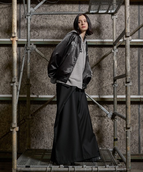セール】【ERAR】トライバルハート刺繍ダブルジップオーバーサイズ セール】【ERAR】トライバルハート刺繍ダブルジップオーバーサイズ