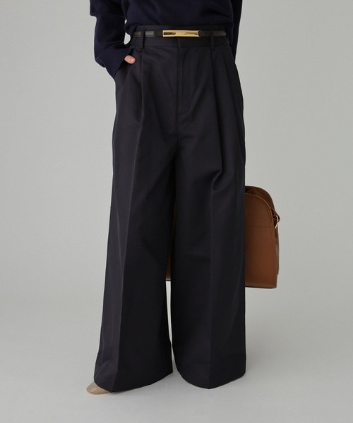 BABYLONE（バビロン）の「シャンブレー2タックチノパンツ（チノパンツ・レディース・ブラック/ベージュ・36inch/38inch）」の3枚目の写真