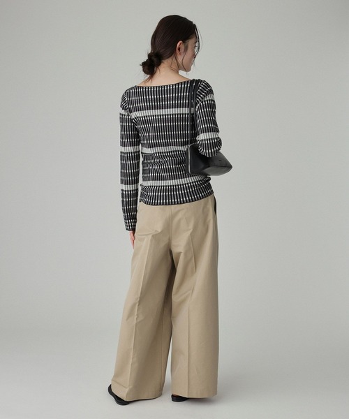 BABYLONE（バビロン）の「シャンブレー2タックチノパンツ（チノパンツ・レディース・ブラック/ベージュ・36inch/38inch）」の13枚目の写真