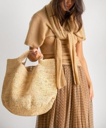 【MADE IN MADA /メイドインマダ】大きめ かごバッグ ラフィア トートバッグ ハンドバッグ