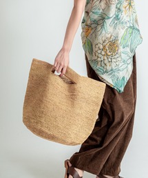 Rivel（リヴェル）の「【MADE IN MADA /メイドインマダ】大きめ かごバッグ　ラフィア トートバッグ ハンドバッグ（かごバッグ）」