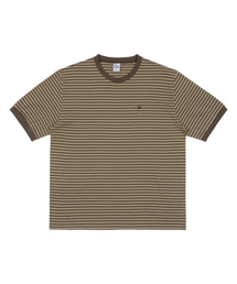 TCM mini logo stripe ringer T (brown)