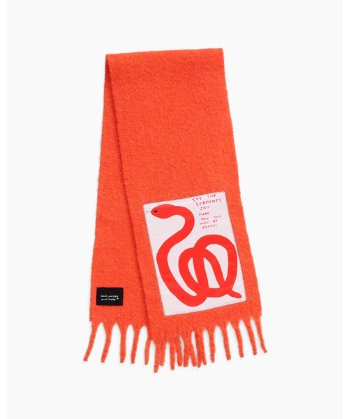 MARC JACOBS（マークジェイコブス）の「ARTIST SHRIGLEY SNAKE WOOL SCARF/デヴィッド・シュリグリー x マーク ジェイコブス スネーク ウール スカーフ（マフラー・レディース・オレンジ系その他・ONE SIZE）」の3枚目の写真