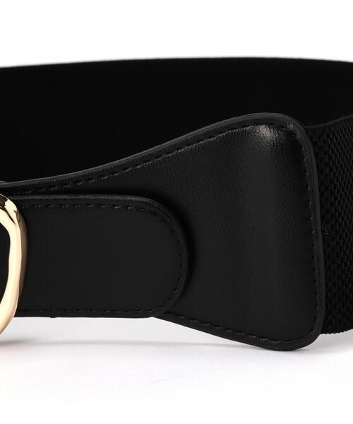 FREE'S MART（フリーズマート）の「ビッグバックル太ゴムベルト（ベルト・レディース・ブラック・ﾌﾘ-）」の4枚目の写真
