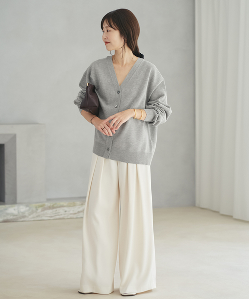 plage(プラージュ)の「Tuck Wide パンツ(その他パンツ・レディース・ブラック/ホワイト・34/36/38)」の4枚目の写真