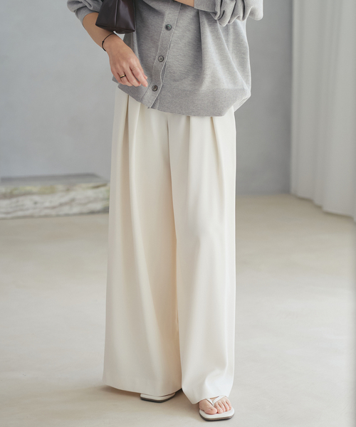 plage(プラージュ)の「Tuck Wide パンツ(その他パンツ・レディース・ブラック/ホワイト・34/36/38)」の17枚目の写真