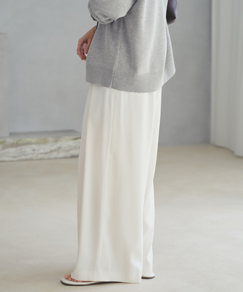 plage(プラージュ)の「Tuck Wide パンツ(その他パンツ・レディース・ブラック/ホワイト・34/36/38)」の18枚目の写真