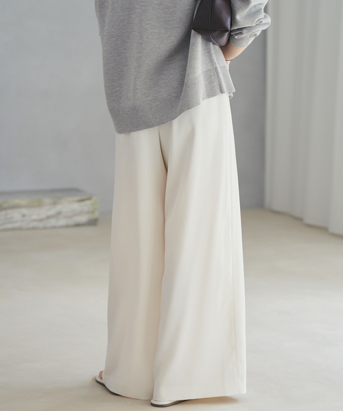 plage(プラージュ)の「Tuck Wide パンツ(その他パンツ・レディース・ブラック/ホワイト・34/36/38)」の19枚目の写真