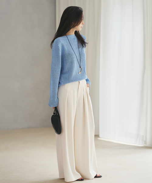 plage(プラージュ)の「Tuck Wide パンツ(その他パンツ・レディース・ブラック/ホワイト・34/36/38)」の21枚目の写真