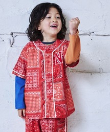 MARKEY'S | ペイズリーメッシュベースボールシャツ/セットアップ可(シャツ/ブラウス)