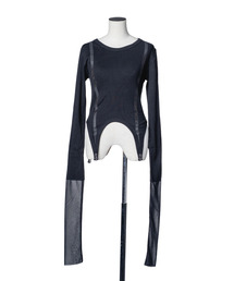 muller of yoshiokubo | muller of yoshiokubo ミュラーオブヨシオクボ / RIB SUSPEND LONG SLEEVE リブサスペンドロングスリーブトップス / MLS26106B(Tシャツ/カットソー)