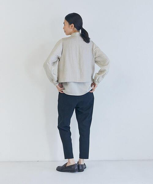 LOISIR（ロワズィール）の「リネンツイルベスト（ベスト・レディース・キナリ・FREE）」の4枚目の写真