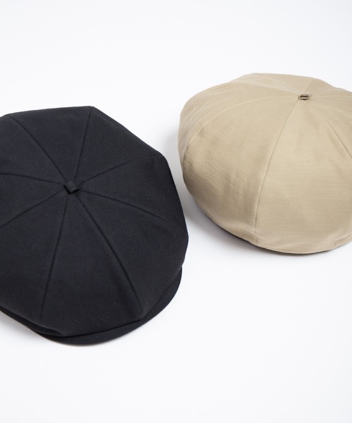 RACAL(ラカル)の「Organic Cotton Back Satin 8Panel Beret Cas / オーガニックコットンバックサテン8パネベレーキャス(キャスケット・メンズ・ブラック/ベージュ・MEDIUM/LARGE)」の7枚目の写真