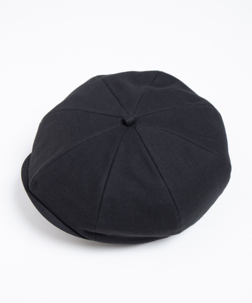 RACAL(ラカル)の「Organic Cotton Back Satin 8Panel Beret Cas / オーガニックコットンバックサテン8パネベレーキャス(キャスケット・メンズ・ブラック/ベージュ・MEDIUM/LARGE)」の10枚目の写真