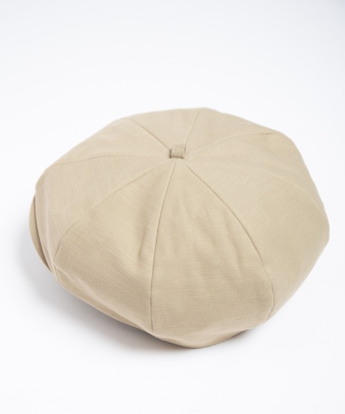 RACAL(ラカル)の「Organic Cotton Back Satin 8Panel Beret Cas / オーガニックコットンバックサテン8パネベレーキャス(キャスケット・メンズ・ブラック/ベージュ・MEDIUM/LARGE)」の11枚目の写真