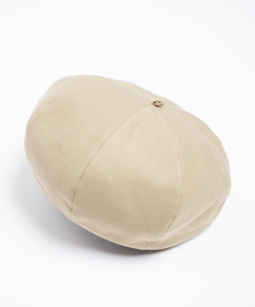 RACAL(ラカル)の「Organic Cotton Back Satin 8Panel Beret Cas / オーガニックコットンバックサテン8パネベレーキャス(キャスケット・メンズ・ブラック/ベージュ・MEDIUM/LARGE)」の12枚目の写真