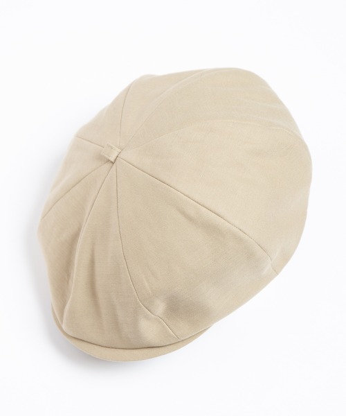 RACAL(ラカル)の「Organic Cotton Back Satin 8Panel Beret Cas / オーガニックコットンバックサテン8パネベレーキャス(キャスケット・メンズ・ブラック/ベージュ・MEDIUM/LARGE)」の13枚目の写真
