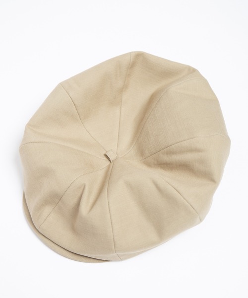 RACAL(ラカル)の「Organic Cotton Back Satin 8Panel Beret Cas / オーガニックコットンバックサテン8パネベレーキャス(キャスケット・メンズ・ブラック/ベージュ・MEDIUM/LARGE)」の14枚目の写真