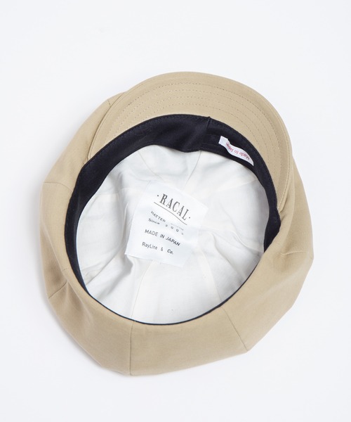 RACAL(ラカル)の「Organic Cotton Back Satin 8Panel Beret Cas / オーガニックコットンバックサテン8パネベレーキャス(キャスケット・メンズ・ブラック/ベージュ・MEDIUM/LARGE)」の15枚目の写真
