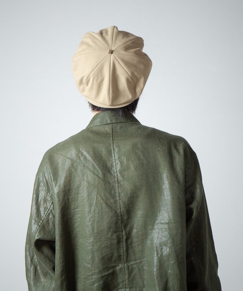 RACAL(ラカル)の「Organic Cotton Back Satin 8Panel Beret Cas / オーガニックコットンバックサテン8パネベレーキャス(キャスケット・メンズ・ブラック/ベージュ・MEDIUM/LARGE)」の18枚目の写真