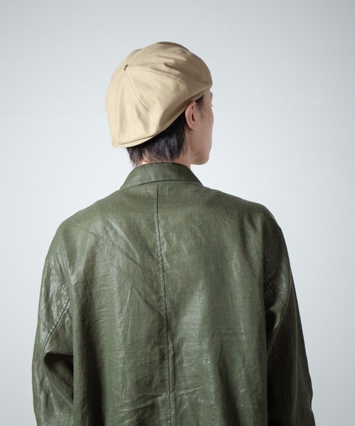 RACAL(ラカル)の「Organic Cotton Back Satin 8Panel Beret Cas / オーガニックコットンバックサテン8パネベレーキャス(キャスケット・メンズ・ブラック/ベージュ・MEDIUM/LARGE)」の19枚目の写真