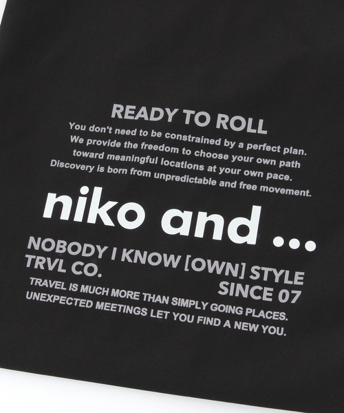 niko and...（ニコアンド）の「ニコロゴトラベル巾着/Ｍサイズ（トラベルグッズ・レディース・ブラック/アイボリー/ブルー・XX-SMALL）」の19枚目の写真