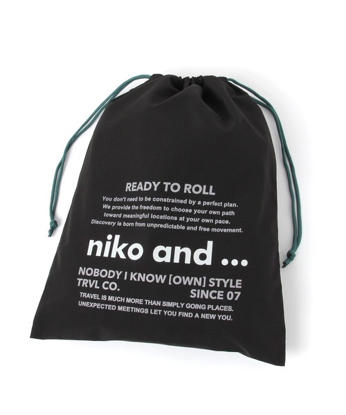 ニコロゴトラベル巾着/Mサイズ（トラベルグッズ）｜niko and