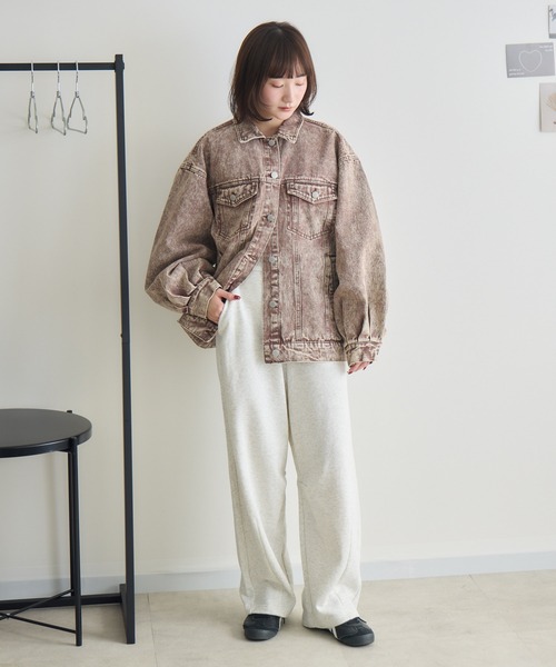 RU.TI.LE(ルチル)の「【RU.TI.LE】ケミカル加工オーバーデニムジャケット(デニムジャケット・レディース・ブラウン/ベージュ・MEDIUM)」の13枚目の写真