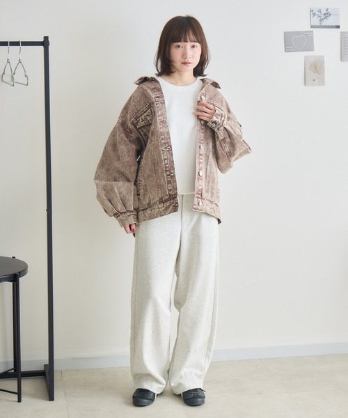 RU.TI.LE(ルチル)の「【RU.TI.LE】ケミカル加工オーバーデニムジャケット(デニムジャケット・レディース・ブラウン/ベージュ・MEDIUM)」の11枚目の写真