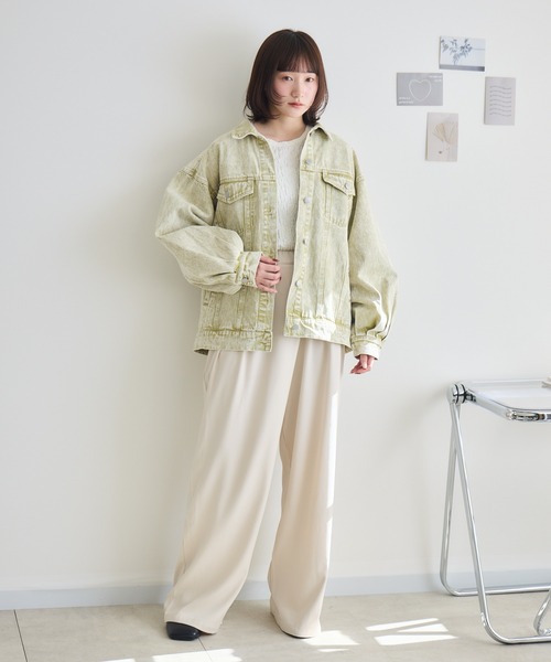 RU.TI.LE(ルチル)の「【RU.TI.LE】ケミカル加工オーバーデニムジャケット(デニムジャケット・レディース・ブラウン/ベージュ・MEDIUM)」の3枚目の写真
