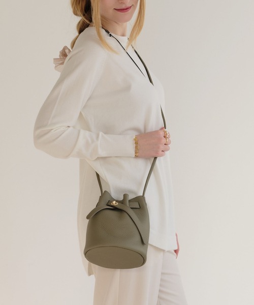 ZAKKA-BOX(ザッカボックス)の「リアルレザーキンチャクポシェット(ショルダーバッグ・レディース・ブラック/グレー系その他・FREE)」の20枚目の写真