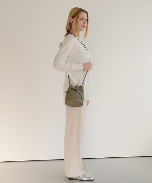 ZAKKA-BOX(ザッカボックス)の「リアルレザーキンチャクポシェット(ショルダーバッグ・レディース・ブラック/グレー系その他・FREE)」の21枚目の写真