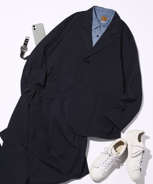 FREAK'S STORE（フリークスストア）の「AIRDRY HIGH TECH YARN エアドライ テーラードジャケット リラックスフィット 3Bジャケット（テーラードジャケット・メンズ・チャコールグレー/ブラウン/ブラック・LARGE/MEDIUM/SMALL）」の18枚目の写真