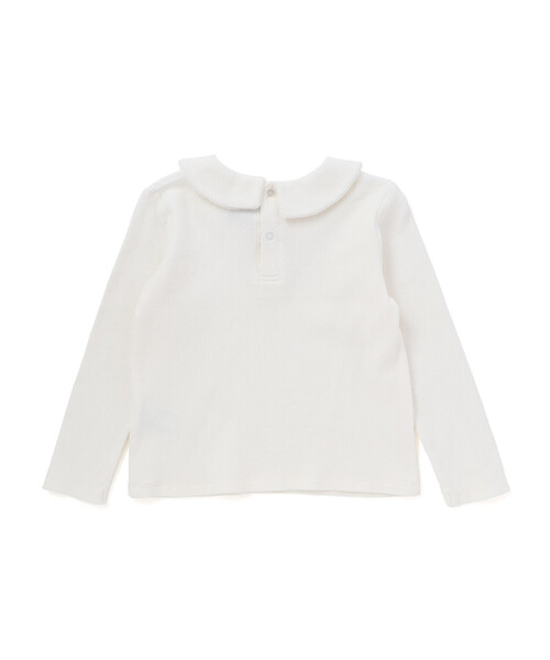 BeBe（ベベ）の「針抜き丸襟長袖ブラウス+サスペンダースカートセット（その他ベビーウェア・キッズ・ブルー/ベージュ・90cm/80ｃｍ）」の5枚目の写真